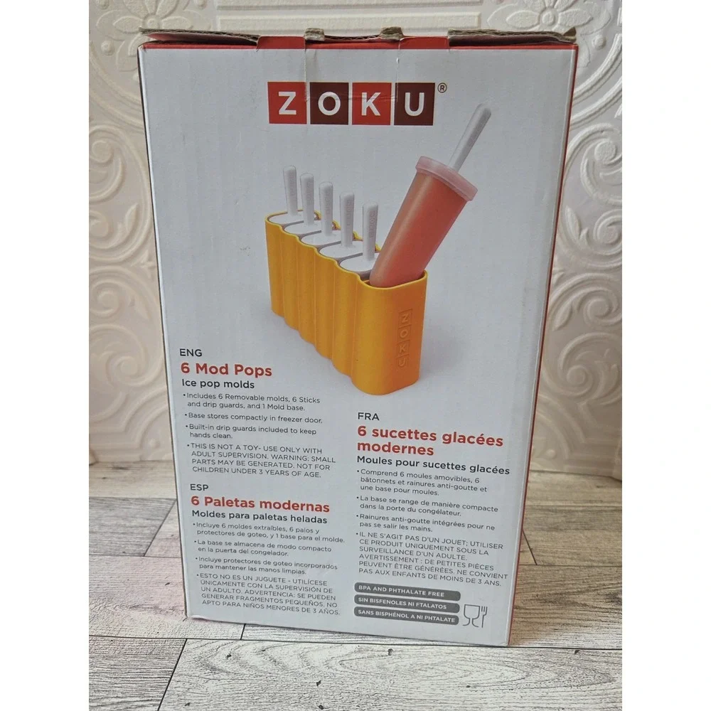ZOKU 6 Mod Pops ~ Ice Pop Molds ~ NEW